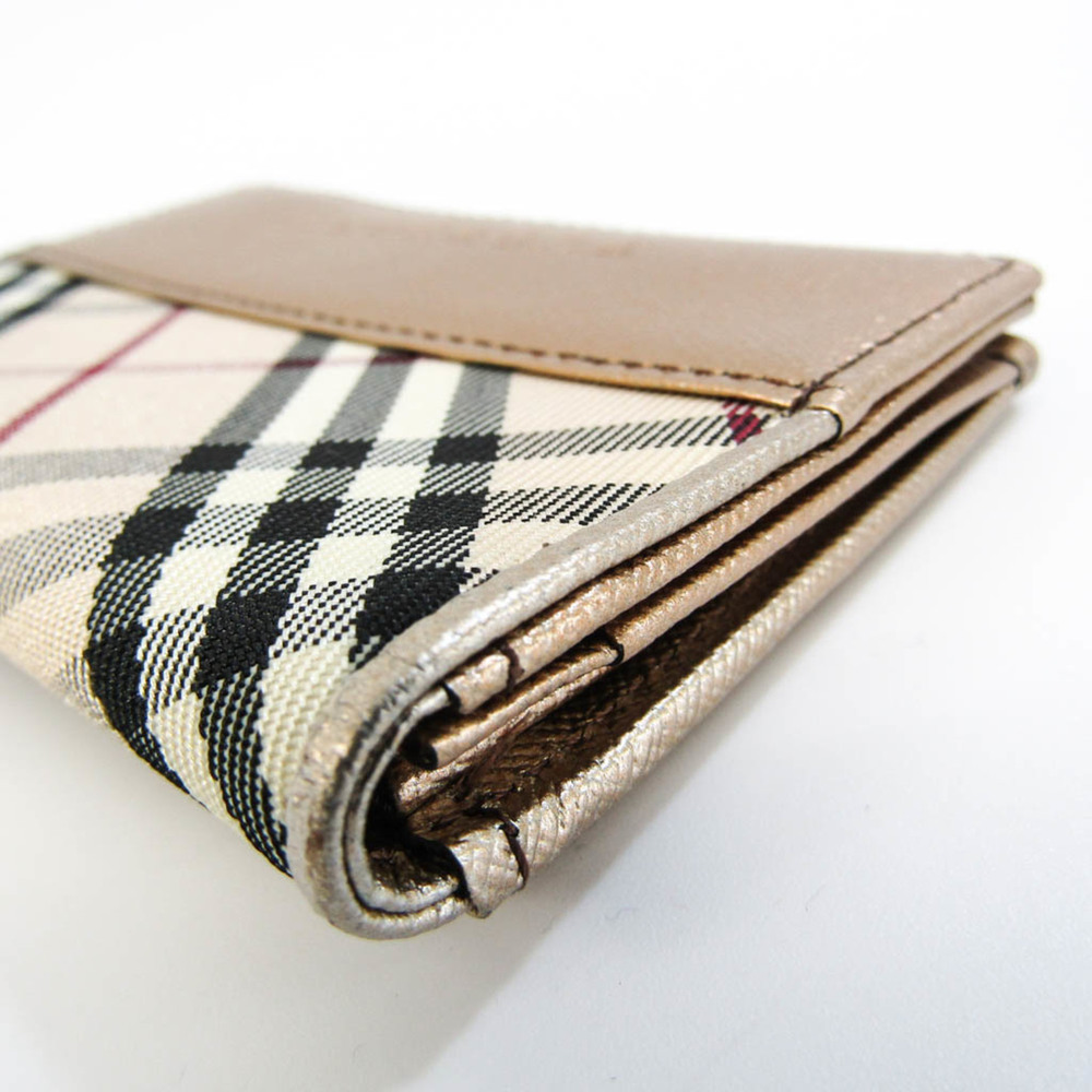Burberry Leather PVC Card Case Beige,Black,Gold - Picture 4 of 9